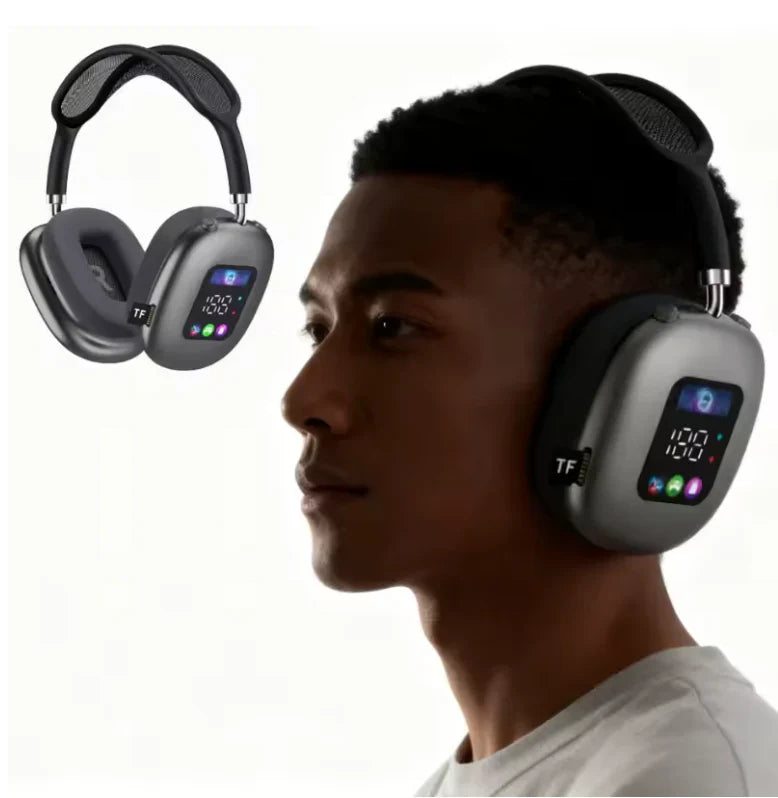 🎧 Casque Bluetooth Sans Fil Pliable Avec Écran Tactile, Confort, Style & Contrôle Intuitif